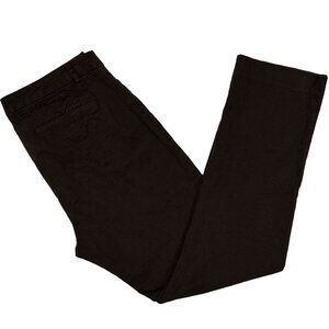 Lauren Ralph Lauren Black Jacquard Dress Pants Size 12 Elegant Slim Trousers